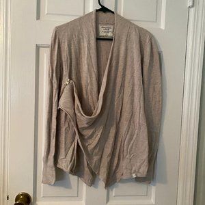 Abercrombie Asymmetrical Cardigan with side zipper